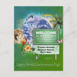 Happy World Environment Day (text customizable) Postcard