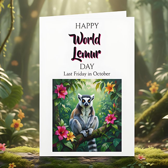 Happy World Lemurs Day | Last Friday in October Card (Creator Uploaded)