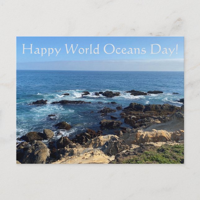 Happy World Oceans Day! Holiday Postcard (Front)