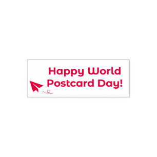 Happy World Postcard Day for postcrossing/penpal Self-inking Stamp