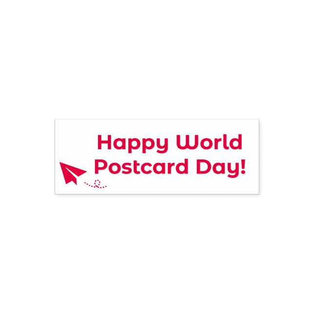 Happy World Postcard Day for postcrossing/penpal Self-inking Stamp (Design)