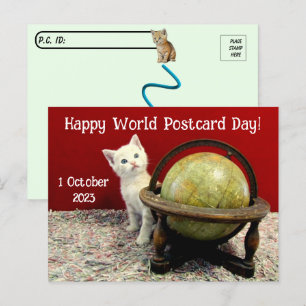 Happy World Postcard Day From Tuffy McStuff - Cat