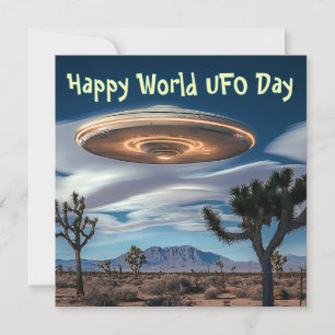 Happy World UFO Day  Holiday Card