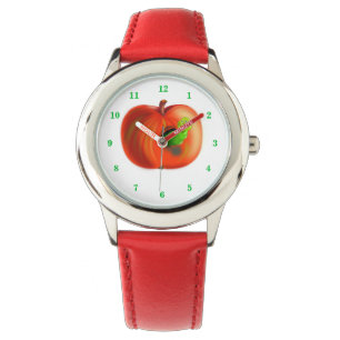 Happy Worm In Red Apple Watch