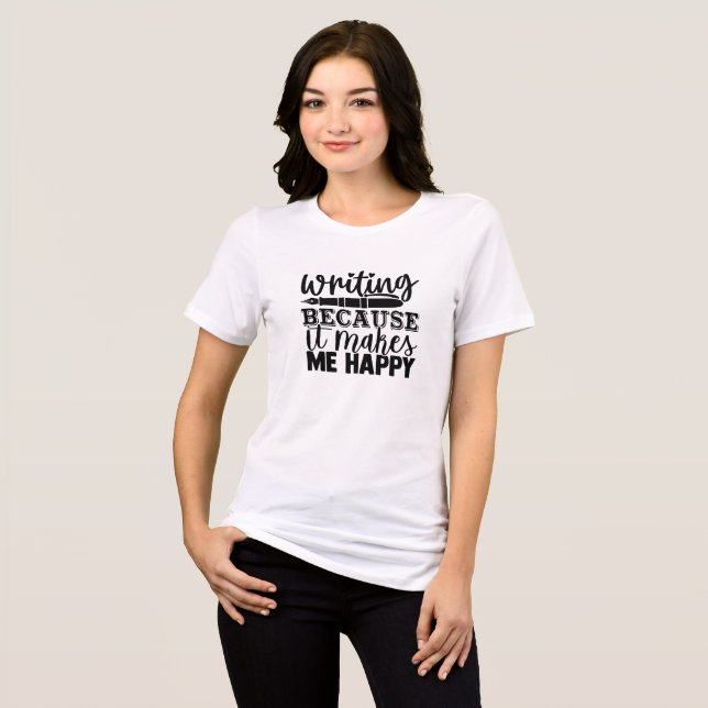 Happy Writer  Tri-Blend Shirt (Front Full)