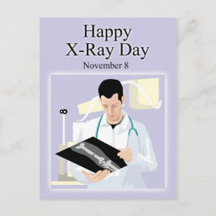 Happy X-Ray Day November 8 Postcard