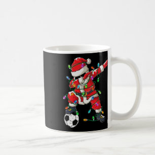Happy Xmas Dabbing Santa Soccer Christmas Pyjamas Coffee Mug