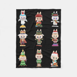 Happy Xmas Labubu Lover Cute Labubu The Monsters C Fleece Blanket
