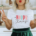 Happy Xmas Modern Christmas T-Shirt<br><div class="desc">This stylish Christmas shirt design is perfect for both kids and adults alike. This holiday shirt make a perfect Christmas gift, stocking stuffer, holiday gift swap or just a special gift for you from Santa.</div>