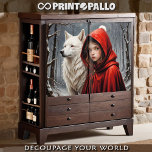 Happy XMas Red Riding hood (and the wolf)  Tissue Paper<br><div class="desc">Celebrate the holidays with our stunning Christmas-themed decoupage tissue paper. Each design is crafted to inspire your creativity,  making it easy to create beautiful decorations and personalized gifts. Let your imagination soar—explore our exclusive collection today!</div>
