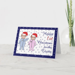 Happy Xmas twins Holiday Card