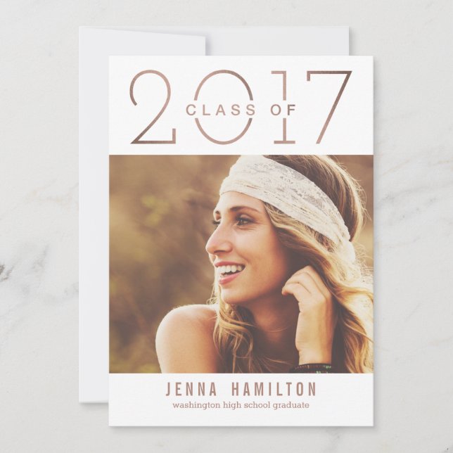 Happy Year EDITABLE COLOR Graduation Announcement (Front)