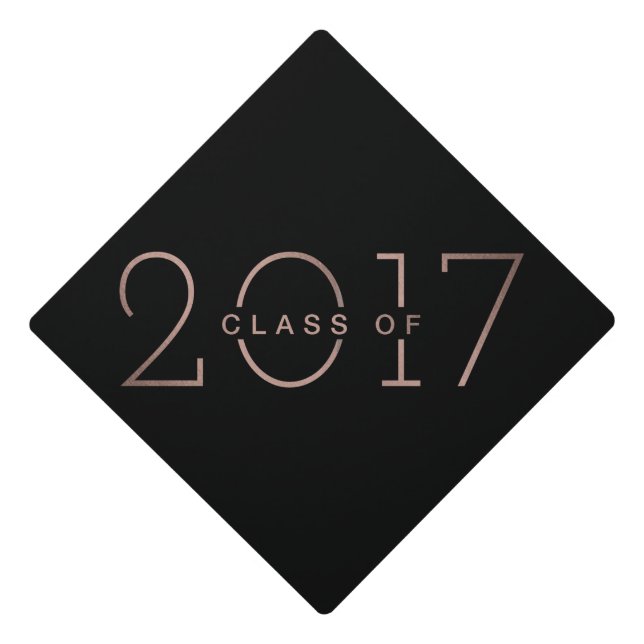 Happy Year EDITABLE COLOR Graduation Cap (Front)