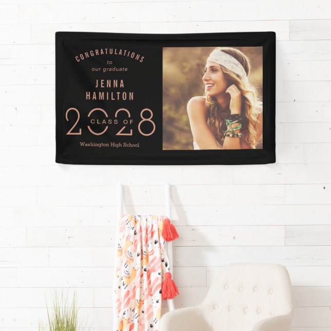 Happy Year EDITABLE COLOR Photo Graduation Banner (Insitu)