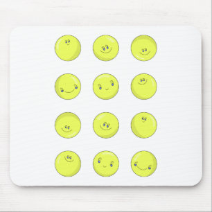 Happy Yellow Balls Mouse Pad