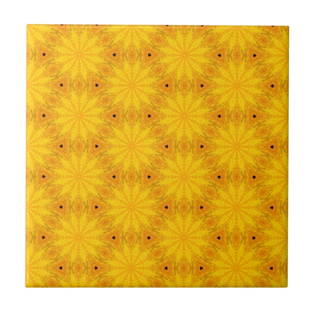 Happy Yellow Boho Tile (Front)