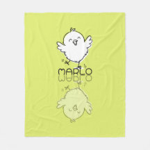 Happy Yellow Chick Reflection Doodle Custom Name