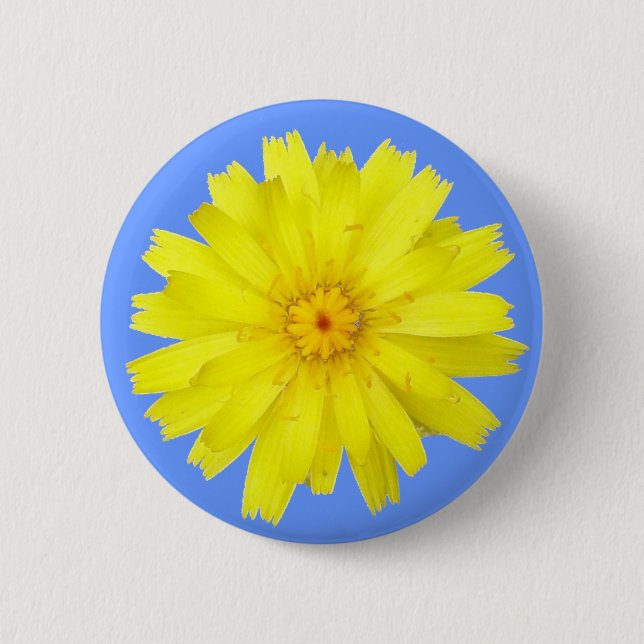 Happy Yellow Dandelion image 2 Inch Round Button (Front)