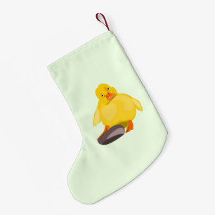 Happy Yellow Duck Christmas Stocking Customizable