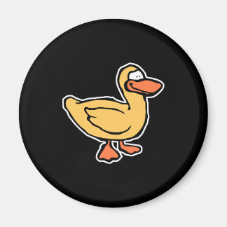happy yellow duck magnet