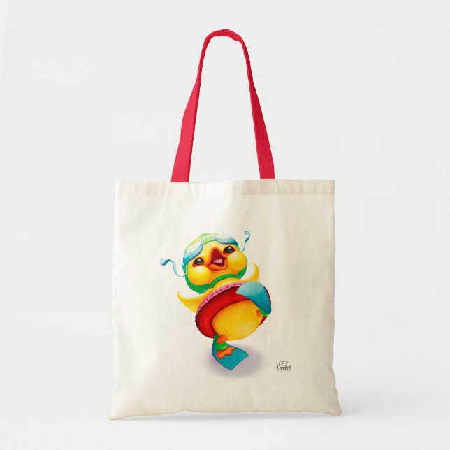 Happy Yellow Duck Tote Bag (Front)