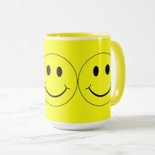 Happy Yellow Faces Big Mug