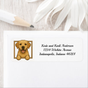Happy Yellow Labrador Retriever Adresse de retour