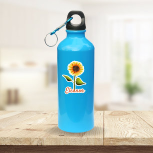 Happy Yellow Orange Sunflower Personalized Name