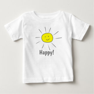 Happy Yellow Sun with Smiley Face  Baby T-Shirt