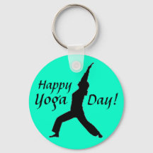 Happy Yoga Day! Keychain-Jade