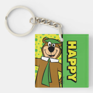 Happy Yogi Bear Keychain