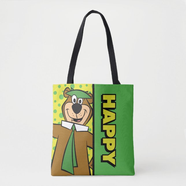 Happy Yogi Bear Tote Bag (Front)