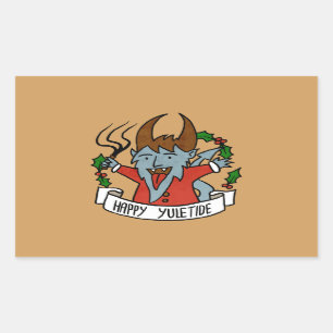 Happy Yuletide Krampus Sticker