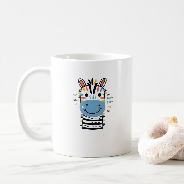 Happy Zebra Coffee Mug (With Donut)