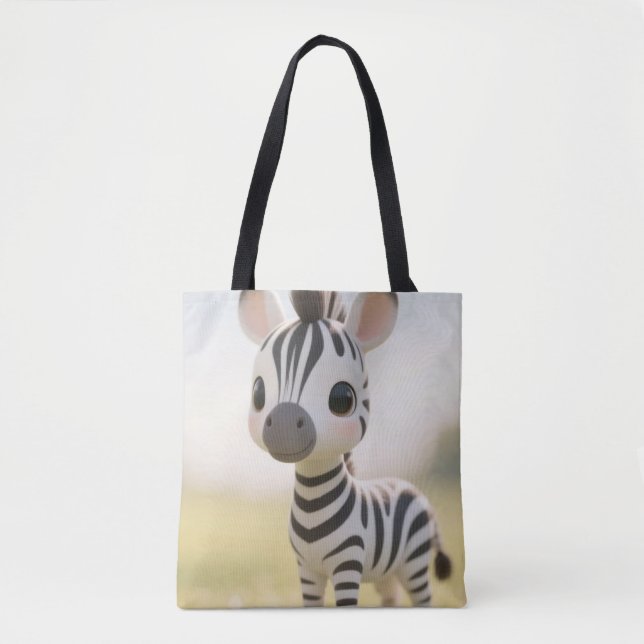 Happy Zebra Tote Bag (Front)