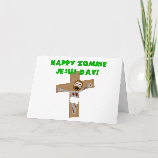 Happy Zombie Jesus Day Holiday Card (Front)