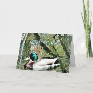 HappyBirthday Mallard card-can change inside words Card