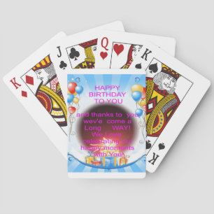 HappyBirthday To you Playing Cards
