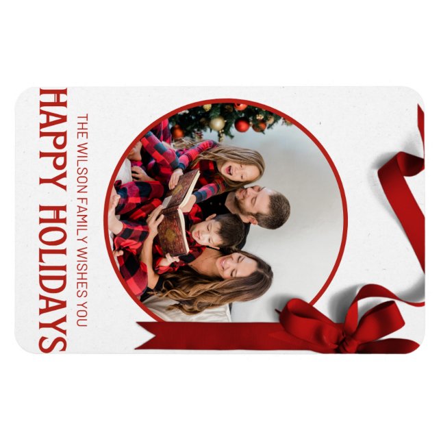 #HappyHolidaysByTheWilsonFlexiblePhotoMagnet Magnet (Horizontal)