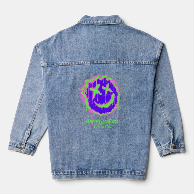 Happynation Toxicated  Denim Jacket (Back)