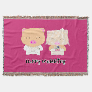 HappyWedding Throw Blanket