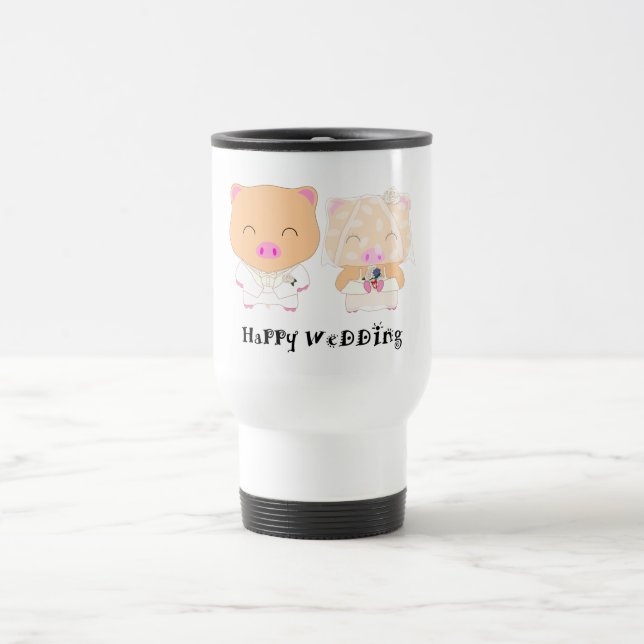 HappyWedding Travel Mug (Center)