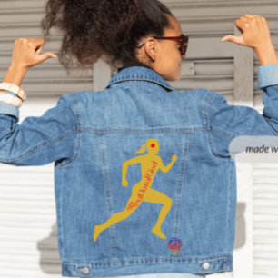 HappyWorkT THE RED DOT OF GOD CHRISTIAN Denim Jacket