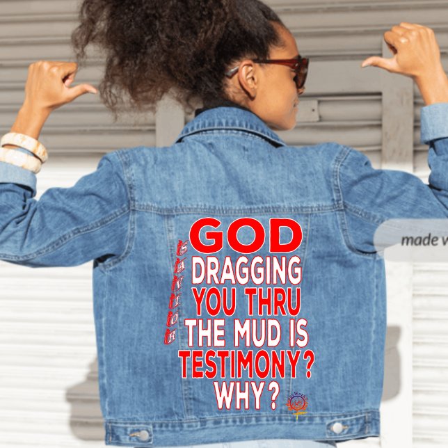 HappyWorkT WHY IS BRUTALLY DRAGGED TESTIMONY? Denim Jacket (Creator Uploaded)