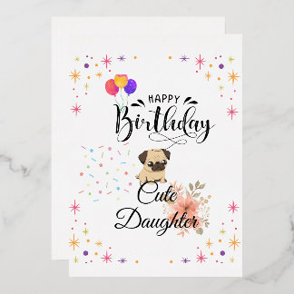 Happyy birthday cute Daughter''birthday gift card