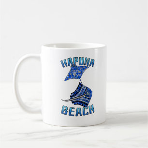 Hapuna Beach Hawaii Vacation Tribal Stingray Coffee Mug