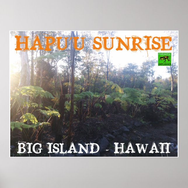 HAPU'U SUNRISE BIG ISLAND HAWAII POSTER (Front)
