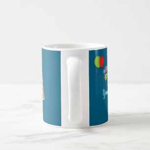 Hapyy Birthday Name Custom Colorfull Coffee Mug