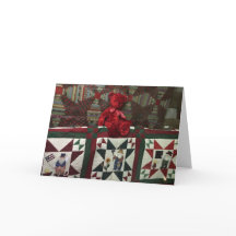 Har-Ber Village velvet bear 2014c Greeting Card