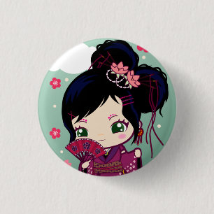Harajuku Girl Ayaka 1 Inch Round Button